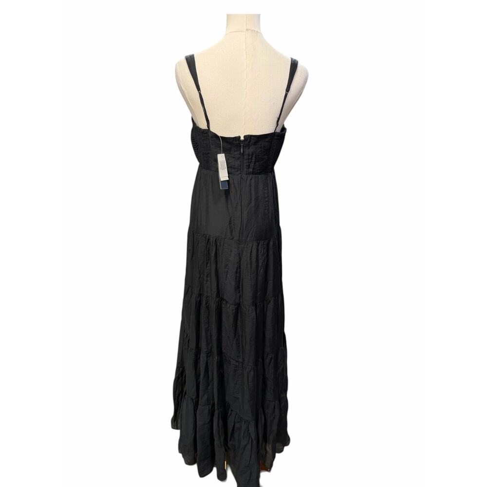 Abercrombie & Fitch Black Tiered Ruched Babydoll Maxi Dress - Picture 5 of 7
